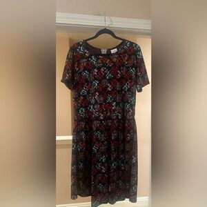 NWOT Plus Size LuLaRoe Amelia Short Sleeve Print Dress. Size 3XL.‎